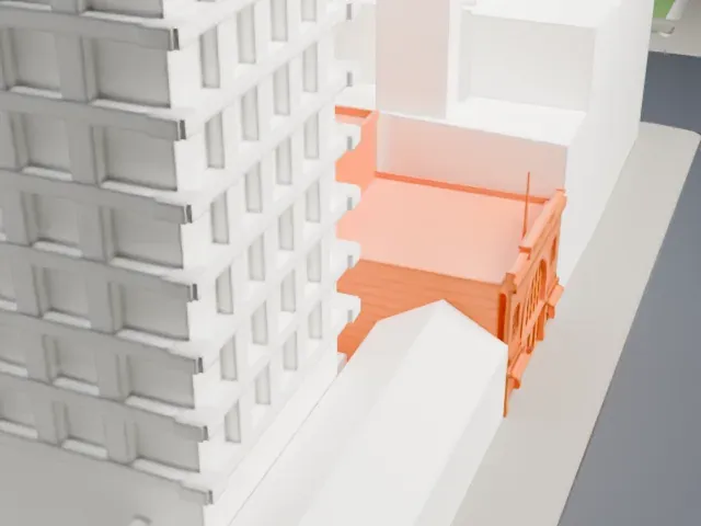 Bowery Ballroom model, West view