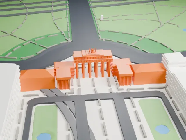 Brandenburg Gate model, East view