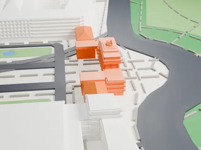 Brandenburg Gate model, North view