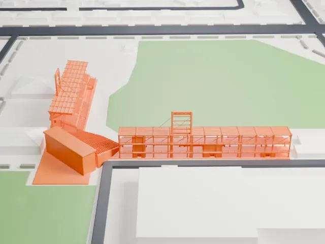 Brazell Field at GCU Ballpark model, East view
