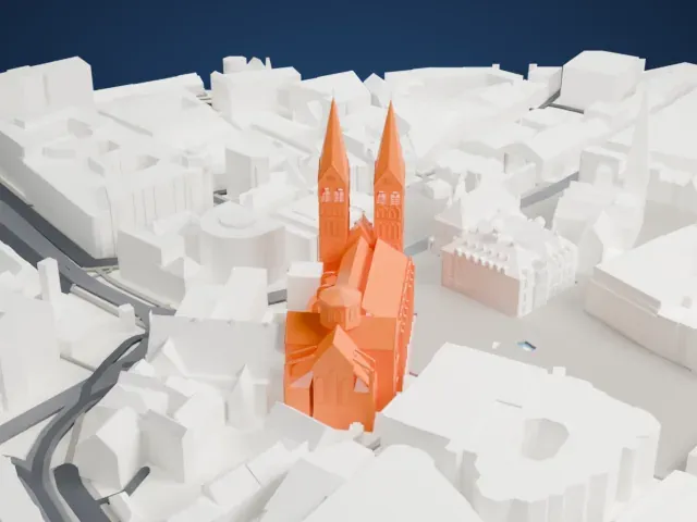 Bremen Cathedral model, East view