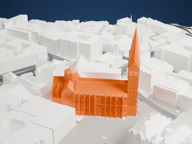 Bremen Cathedral model, North view