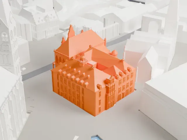 Bremen Town Hall model, East view