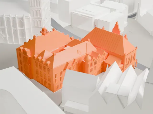 Bremen Town Hall model, North view