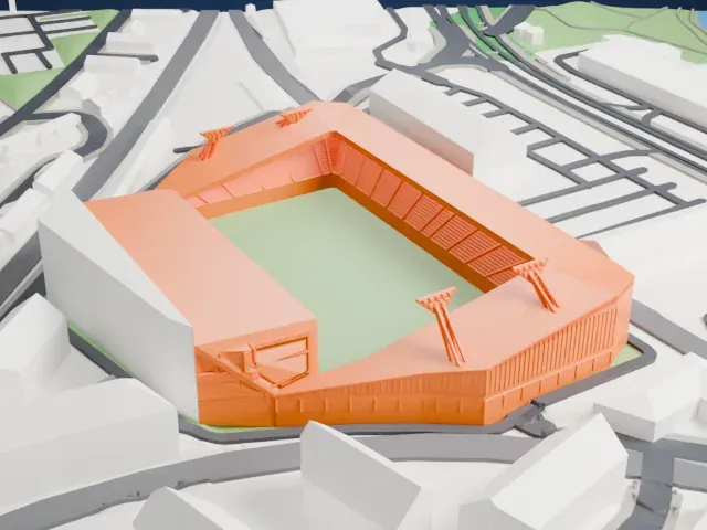 Brentford Community Stadium model, East view