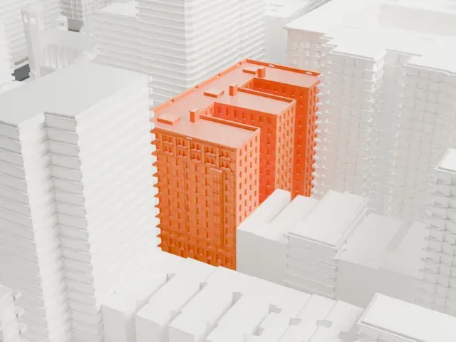 Bretton Hall model, South view
