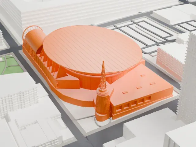 Bridgestone Arena model, North view