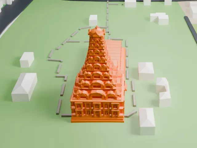 Brihadisvara Temple, Gangaikonda Cholapuram model, West view