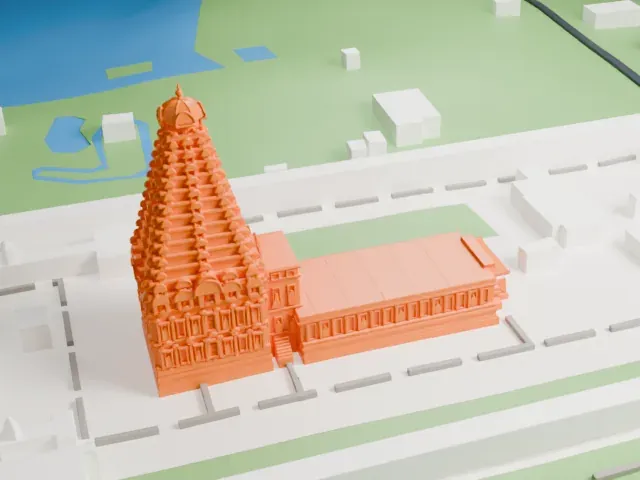 Brihadisvara Temple model, South view
