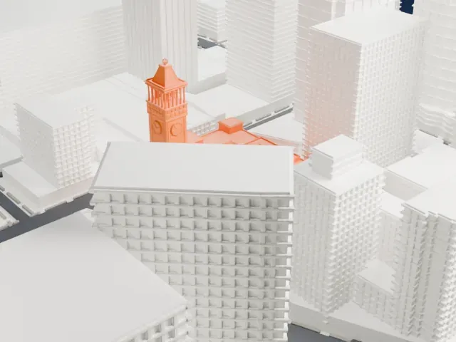 Brisbane City Hall model, North view