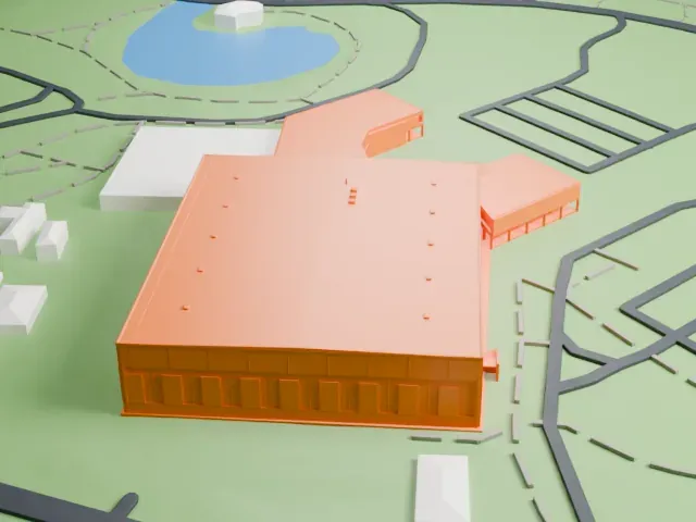 Brisbane Entertainment Centre model, East view