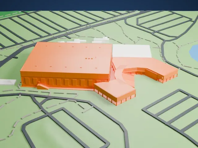 Brisbane Entertainment Centre model, North view