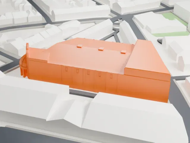 Brixton Academy model, East view