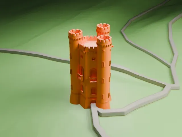 Broadway Tower, Worcestershire model, South view