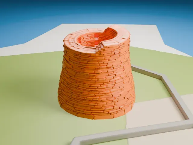 Broch of Mousa model, East view