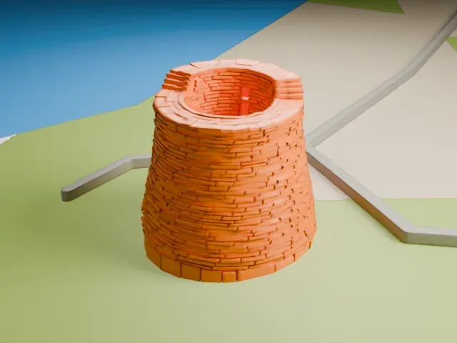 Broch of Mousa model, South view