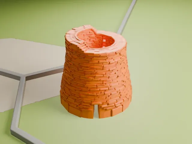 Broch of Mousa model, West view