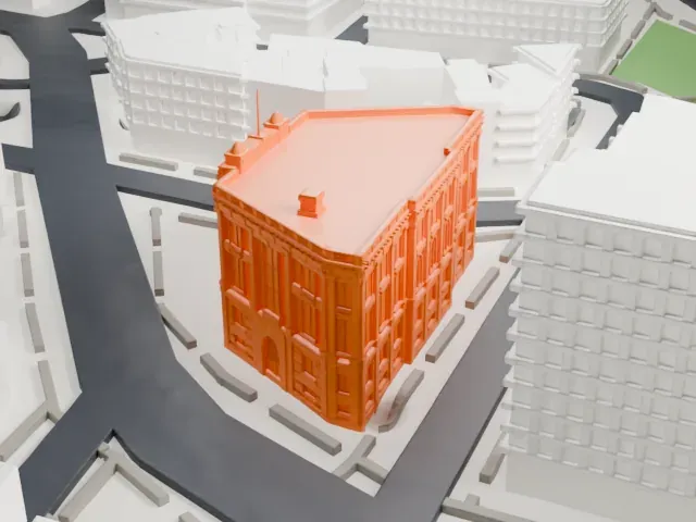 Bronx Borough Courthouse model, East view