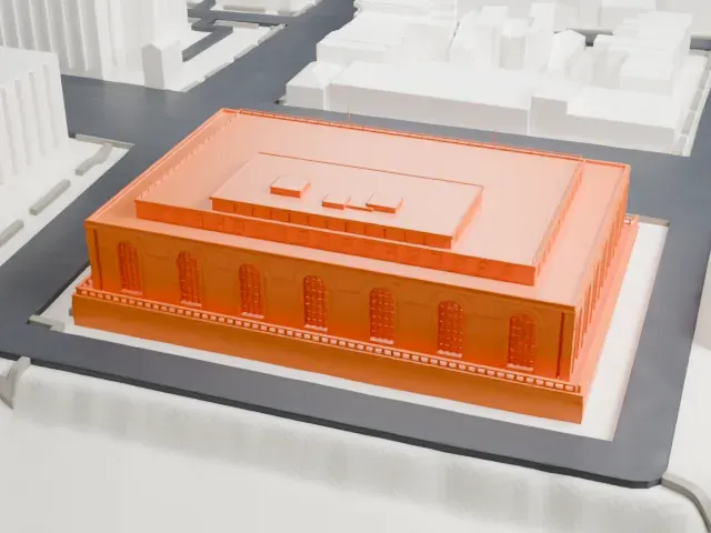 Bronx General Post Office model, East view