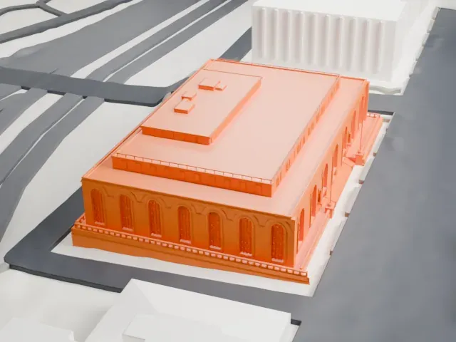 Bronx General Post Office model, North view