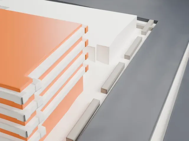 Bronx Museum of the Arts model, North view