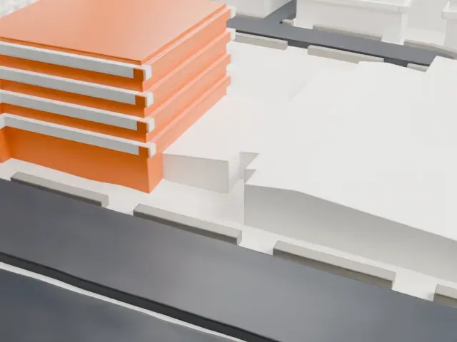 Bronx Museum of the Arts model, West view