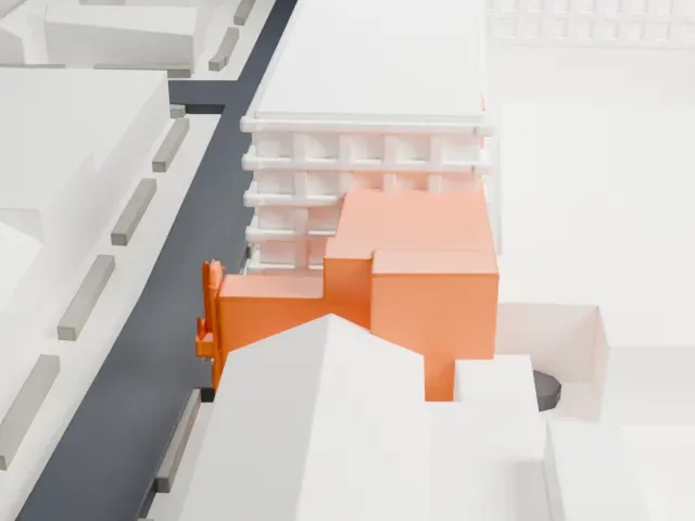 Brook Arts Center model, South view