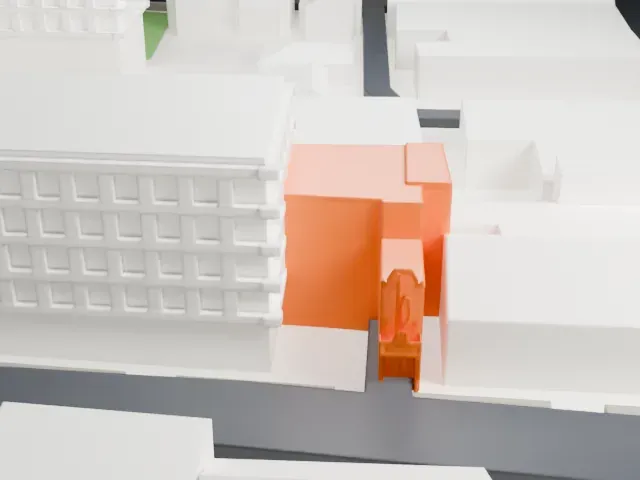 Brook Arts Center model, West view