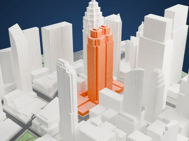 Brookfield Place model, North view