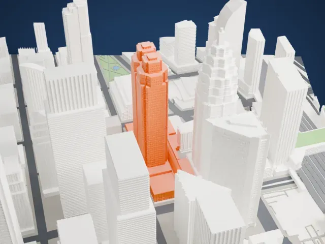 Brookfield Place model, West view