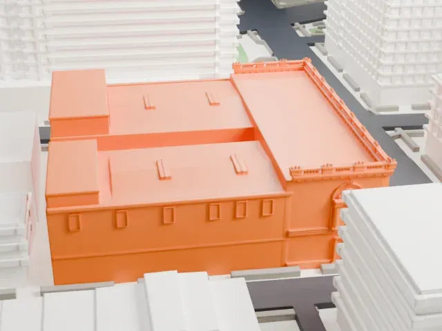 Brooklyn Academy of Music model, East view