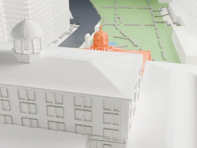 Brooklyn Borough Hall model, South view