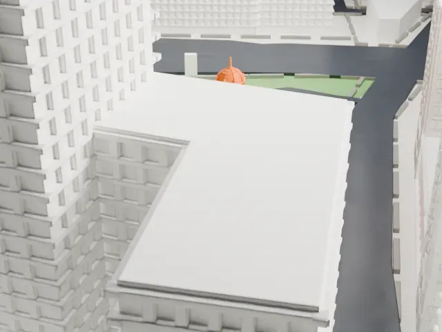 Brooklyn Borough Hall model, West view