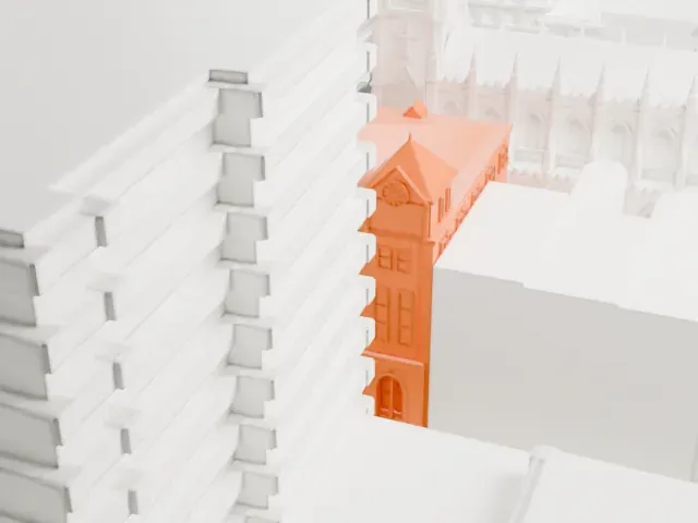 Brooklyn Historical Society Building model, North view