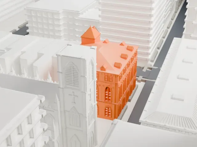 Brooklyn Historical Society Building model, South view