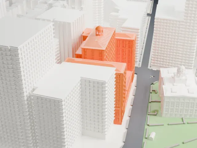 Brooklyn Municipal Building model, East view