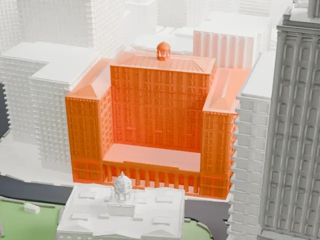 Brooklyn Municipal Building model, North view