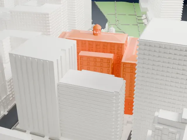 Brooklyn Municipal Building model, South view