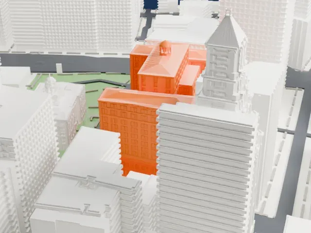 Brooklyn Municipal Building model, West view