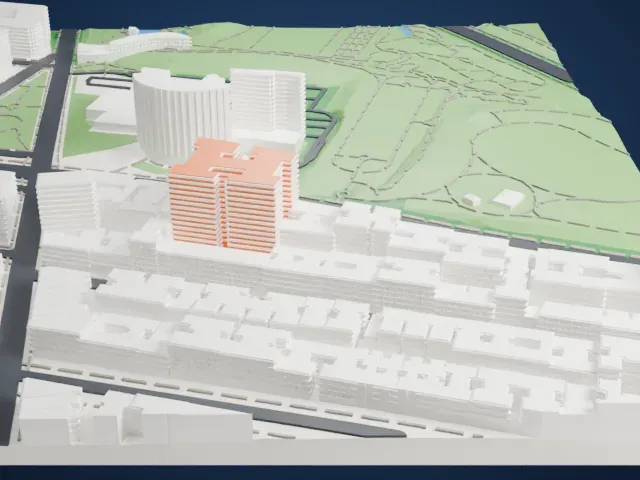 Brooklyn Museum model, North view