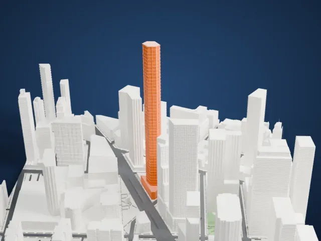 Brooklyn Tower model, North view