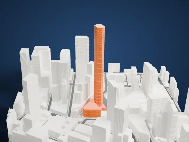 Brooklyn Tower model, South view
