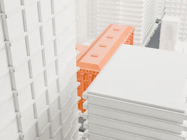 Brooklyn Trust Company Building model, North view