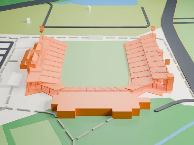 Brooks Stadium model, North view