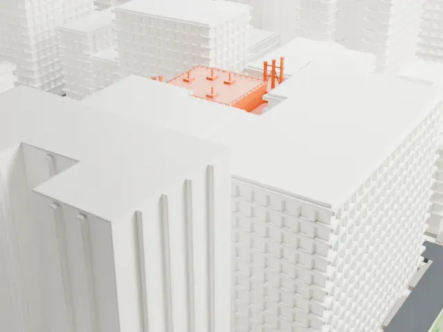 Brown Building model, North view