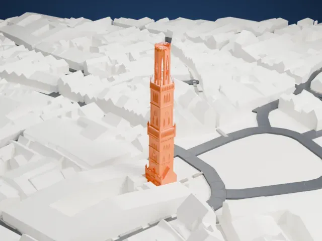 Bruges Belfry model, East view