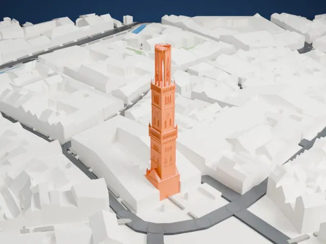 Bruges Belfry model, North view