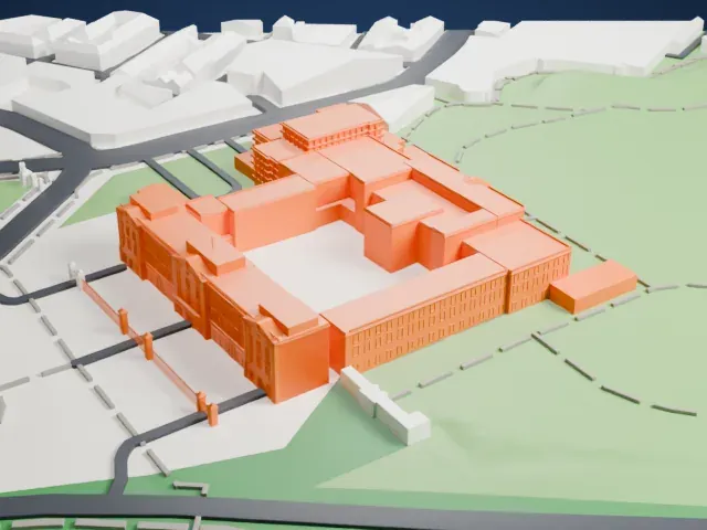 Buckingham Palace model, North view