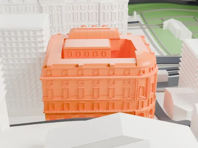 Buenos Aires Stock Exchange model, West view
