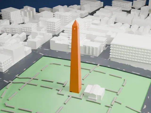 Bunker Hill Monument model, East view